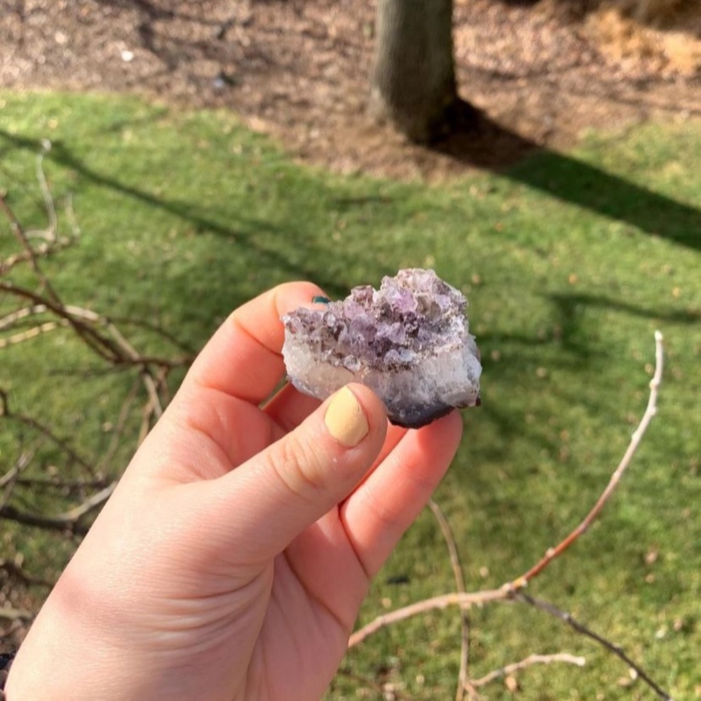 Amethyst crystal cluster